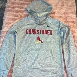 Nike Gray Men's Sweater with Red and Yellow Accents